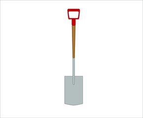 gardener shovel. illustration for web and mobile design.