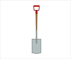 gardener shovel. illustration for web and mobile design.