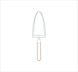 small gardening shovel. illustration for web and mobile design.
