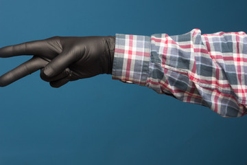 Black glove, hand protection