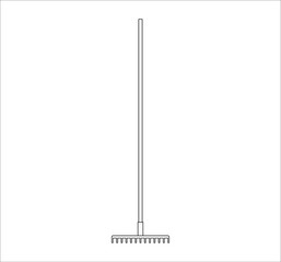gardening rake. illustration for web and mobile design.