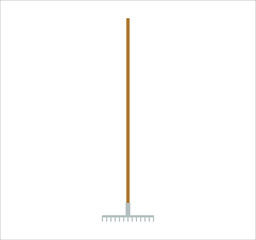 gardening rake. illustration for web and mobile design.