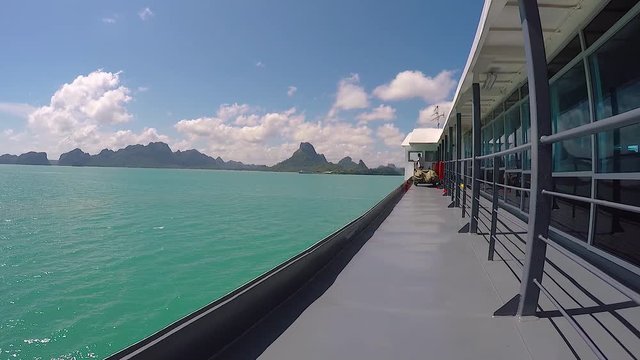 Timelapse Ferry going from Koh Samui to Don Sak