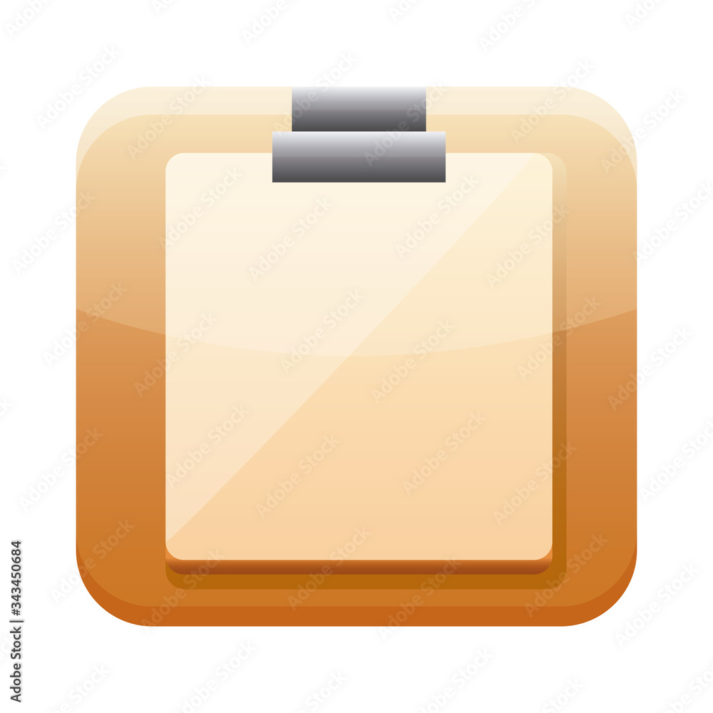 Poster checklist app button menu isolated icon
