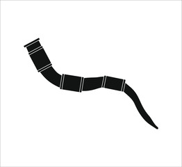 shofar is a horn typical of the Jewish religion. illustration for web and mobile design.