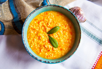 indian food dal soup bowl vegan