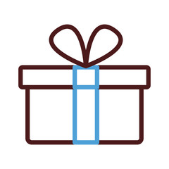 gift box present line style icon