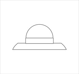 gardening straw hat. illustration for web and mobile design.