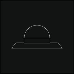 gardening straw hat. illustration for web and mobile design.