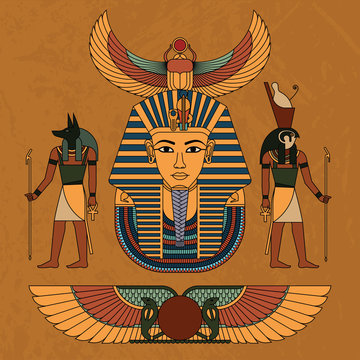 Vector illustration symbols of ancient Egypt.