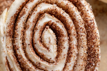 Fototapeta premium Raw homemade cinnamon buns ready to be baked