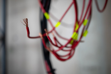 interior construction building site and electrical installation