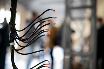 interior construction building site and electrical installation