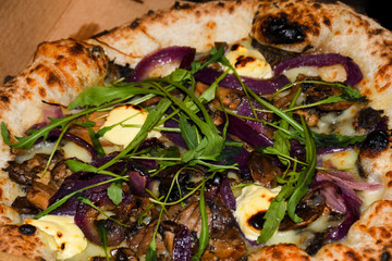 Fresh oven baked traditional italian pizza