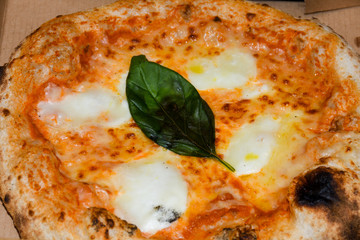 Fresh oven baked traditional italian pizza
