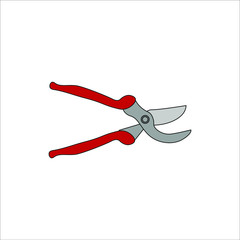 gardening pruning shears. illustration for web and mobile design.