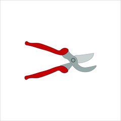 gardening pruning shears. illustration for web and mobile design.