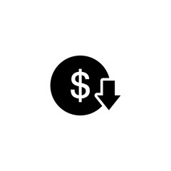 cost reduction icon vector. Reduce costs icon