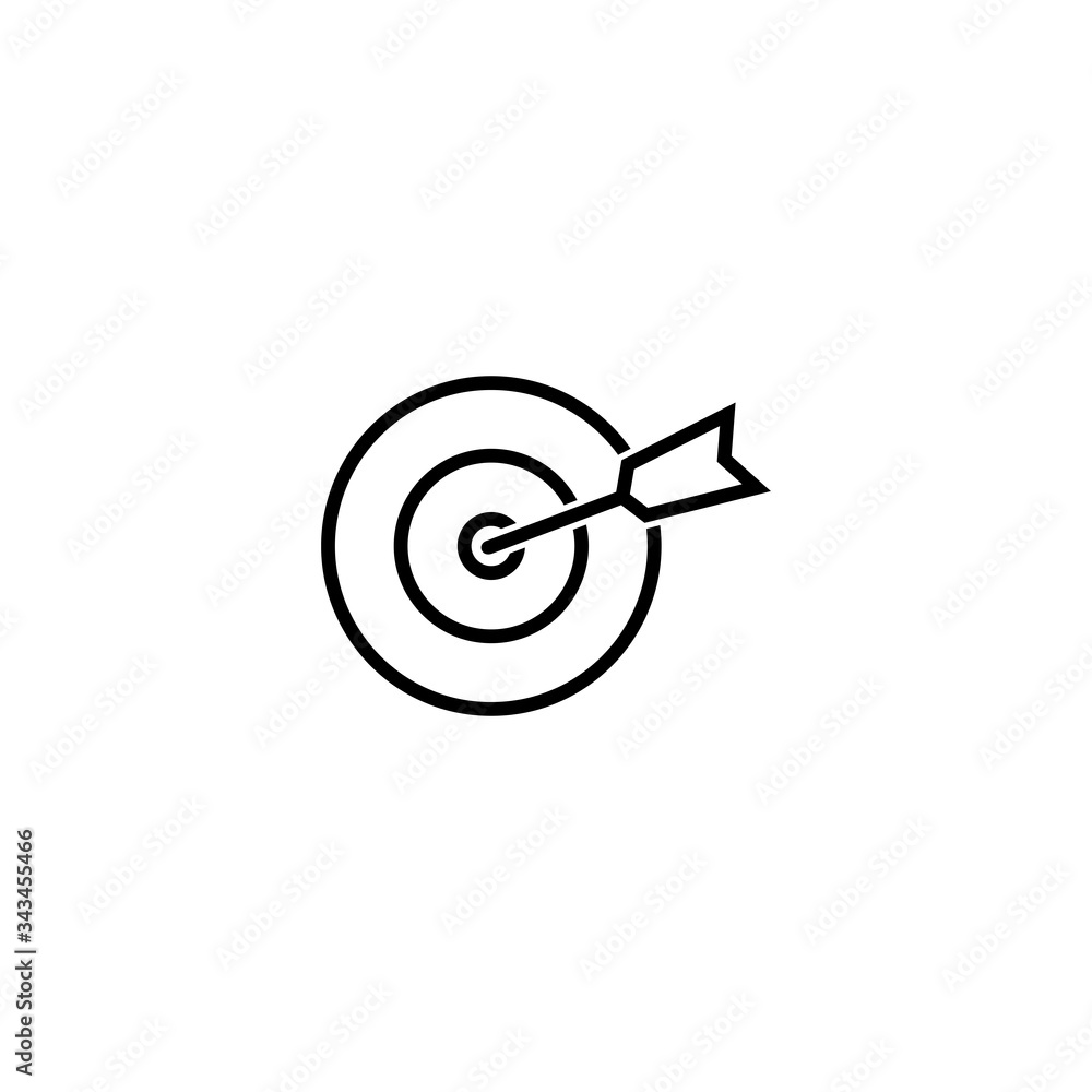 Poster target icon. target and arrow icon vector