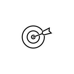 Target Icon. Target and arrow icon vector