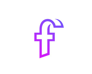 Letter F logo icon design template elements