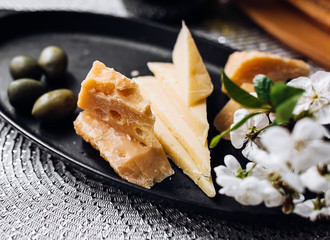 Cheese and flowers