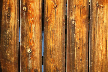 Fototapeta premium Boards on a wooden fence.