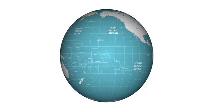 Earth planet rotating around its axis