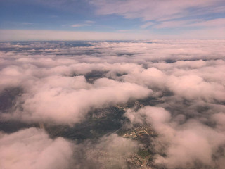 aerial view of the clouds