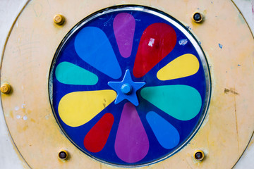 colorful roulette in a playground