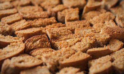 Home cooked rusks on a pan taken out of the oven