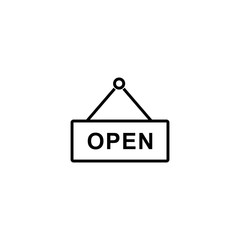 open tag icon, open sign and symbol vector design