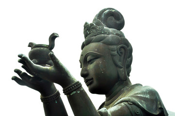Fototapeta na wymiar The Offering of the Six Devas at the Tian Tan Buddha, Lantau Island, Hong Kong