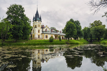 Fototapeta na wymiar Palace in Olszanica, Bieszczady, Poland, central Europe