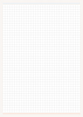 Notebook squared paper sheet. Groups of lines. Exercise book page. Perfect for planner, notebook, school, print. A4 sheet proportion.