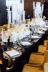 table setting in restaurant