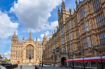 Fototapeta na wymiar Houses of Parliament architecture, London, UK