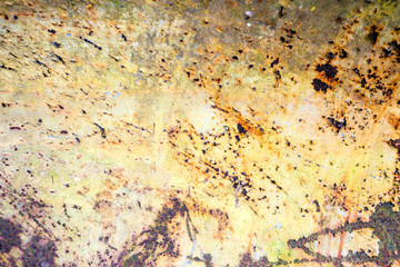 Old grungy, rusty and weathered snow plow closeup shot. Texture, pattern and backdrop concept.