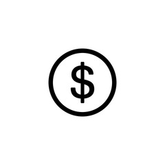 Obraz premium Dollar icon, money sign and symbol vector