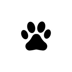 Paw print icon, Paw print sign and symbol vector