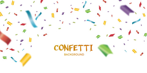 Colorful celebration background with confetti. Vector Illustration