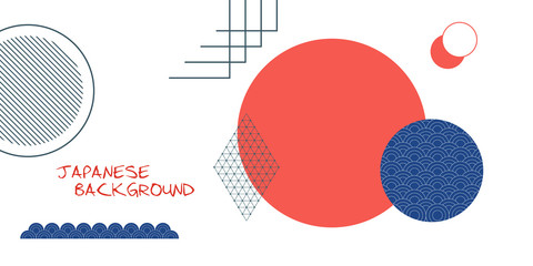 Abstract cover pattern design template colorful of Japanese modern shapes background