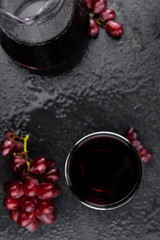 Red Grape Juice (selective focus; detailed close-up shot)