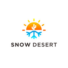 desert snow logo icon vector designs