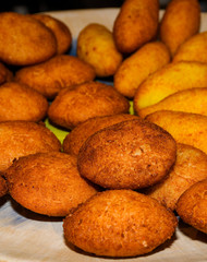 Kibbeh, also kubba Levantine dish made of bulgur