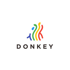 donkey logo icon vector designs