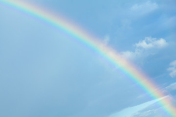 Nature  rainbow in the sky  with cloud.