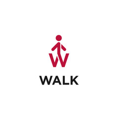 walk logo icon vector designs