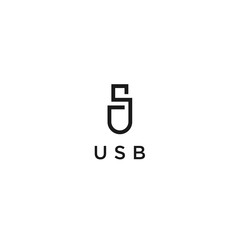 letter s usb logo icon vector designs