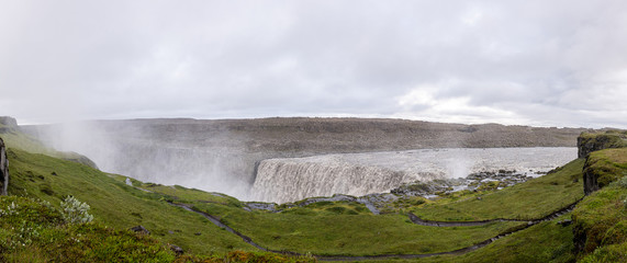Famous Dettifoss waterfall in the northern part of Iceland